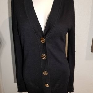 Authentic Tory Burch Black Simone Cardigan